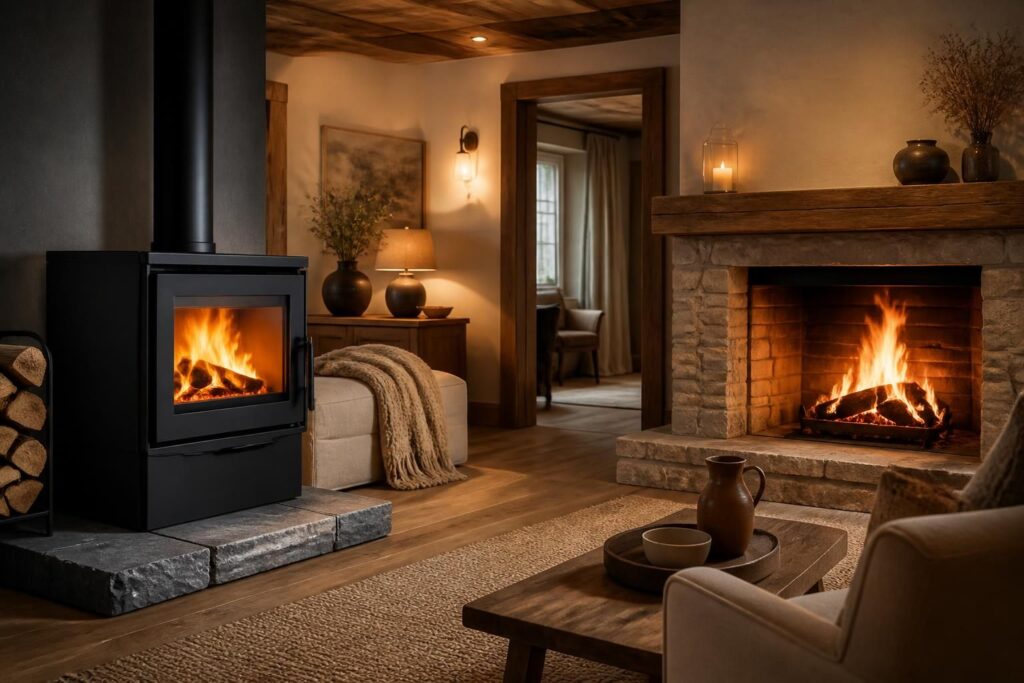 découvrez comment bien choisir entre un poêle à bois et une cheminée pour chauffer votre maison efficacement et avec style.