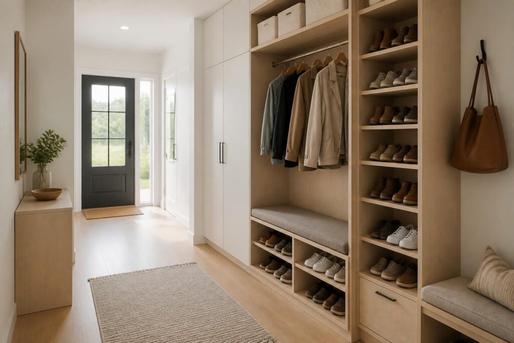 découvrez comment aménager une entrée fonctionnelle avec des rangements pratiques pour chaussures et manteaux, alliant organisation et style.