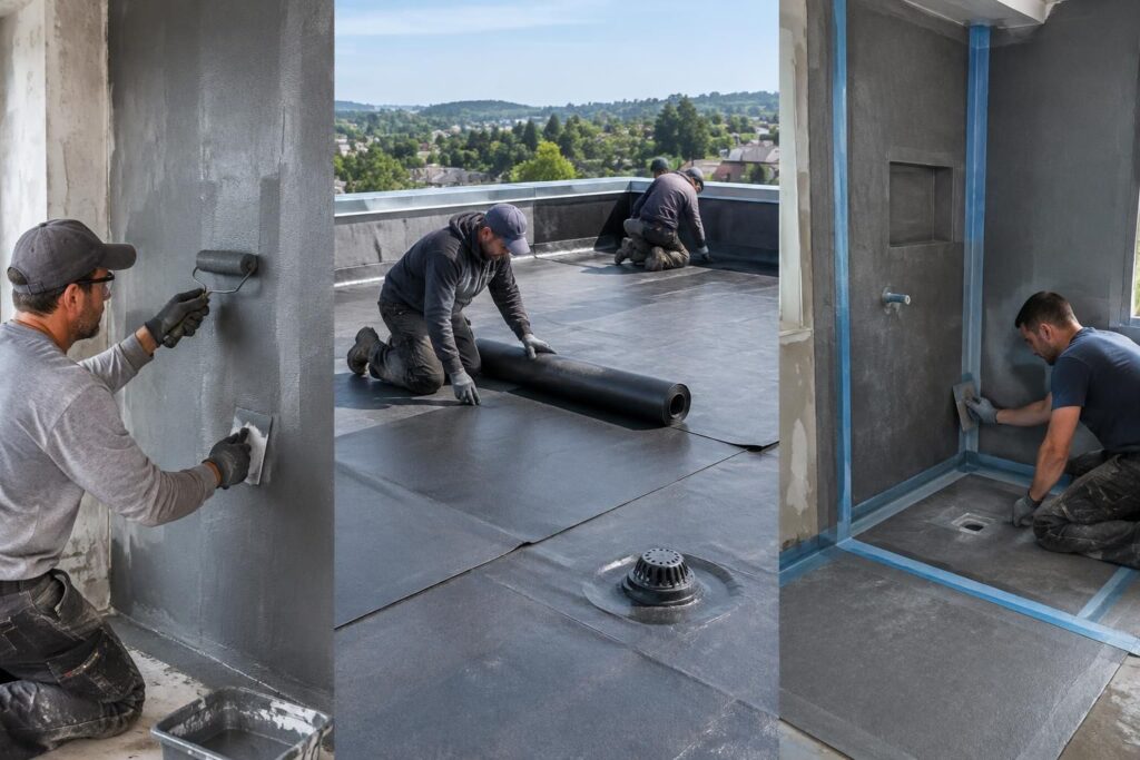 Pose membrane d&rsquo;étanchéité : techniques pour murs, toitures et salles de bain